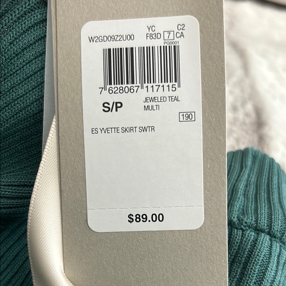 Guess Green Ribbed Wrap Midi Skirt - Picture 4 of 4